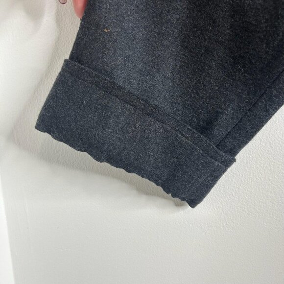 Eileen Fisher Jacket Chore Coat Womens XL Charcoal Boiled Wool Collarless Luxury - Picture 3 of 9